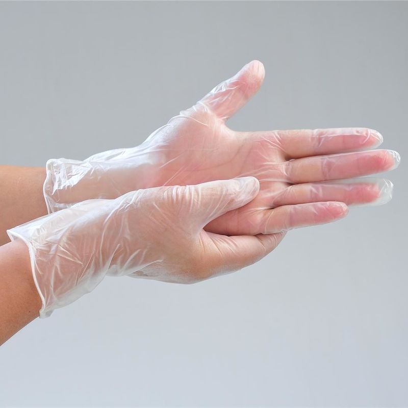 CE Safty Disposable Medical PVC Gloves , Latex Free Powder Free Disposable Gloves